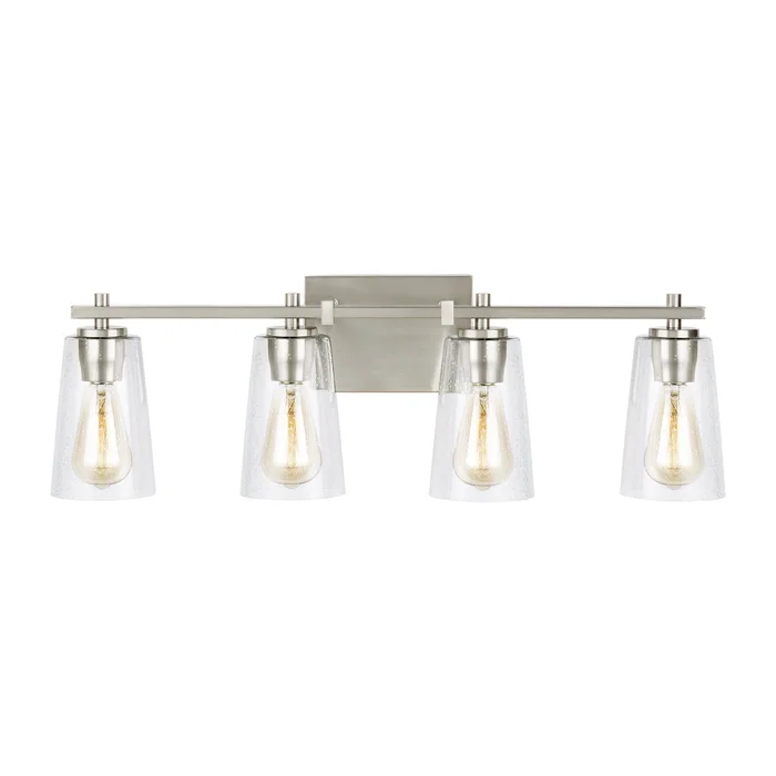 Visual Comfort Studio VS24304SN Mercer Four Light Vanity, Satin Nickel