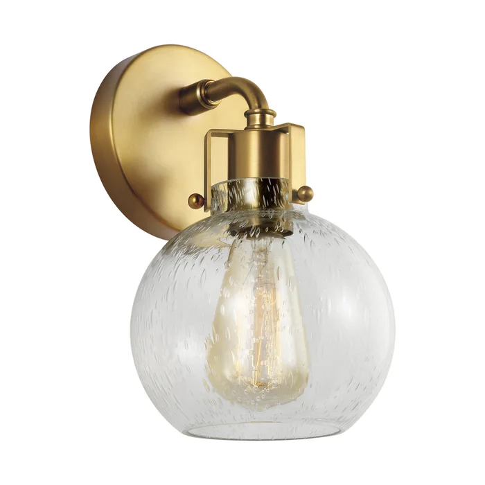 Visual Comfort Studio VS24401BBS Clara One Light Wall Sconce, Burnished Brass