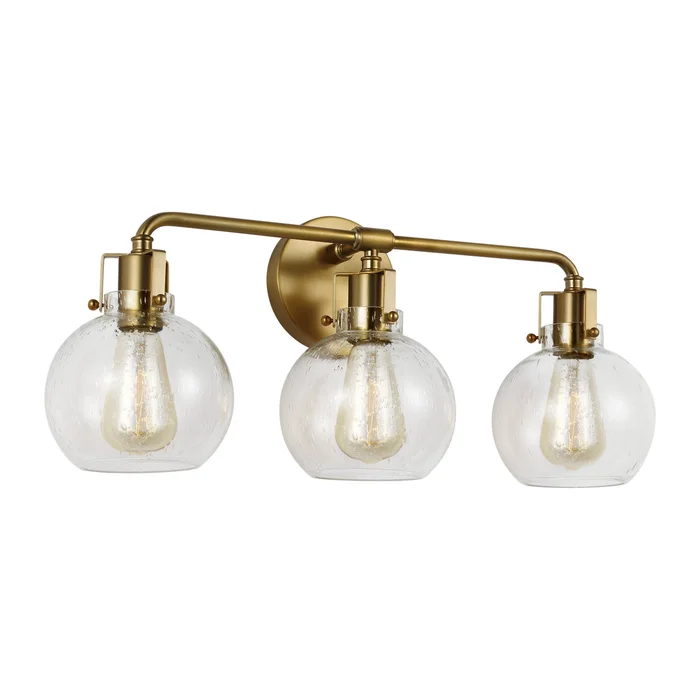 Visual Comfort Studio VS24403BBS Clara Three Light Vanity, Burnished Brass