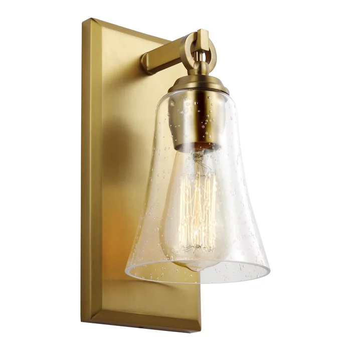 Visual Comfort Studio VS24701BBS Monterro One Light Wall Sconce, Burnished Brass