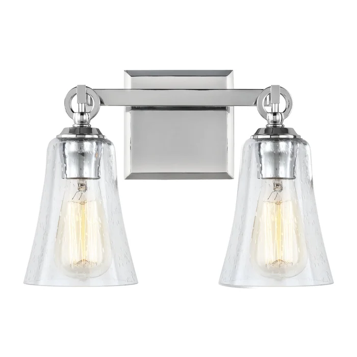 Visual Comfort Studio VS24702CH Monterro Two Light Vanity, Chrome