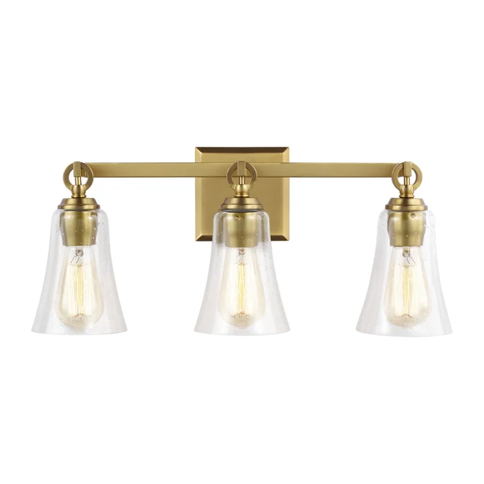 Visual Comfort Studio VS24703BBS Monterro Three Light Vanity, Burnished Brass