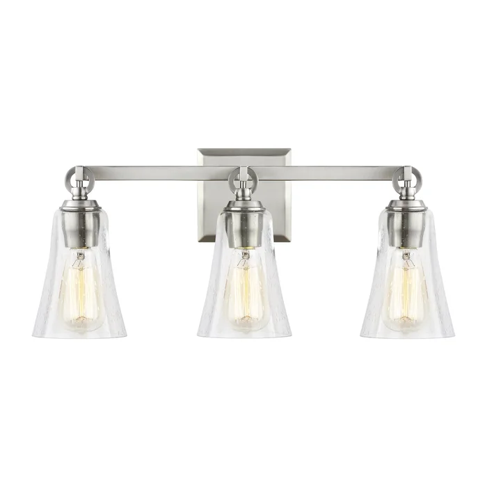 Visual Comfort Studio VS24703SN Monterro Three Light Vanity, Satin Nickel