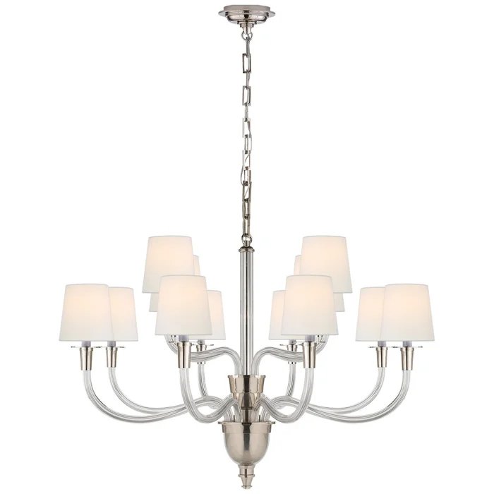 Vivian 12 Light Chandelier in Polished Nickel (268|TOB 5033PN-L)