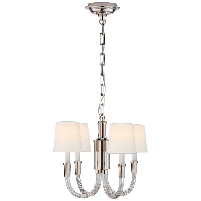 Vivian Four Light Chandelier in Crystal with Polished Nickel (268|TOB 5031PN-L)