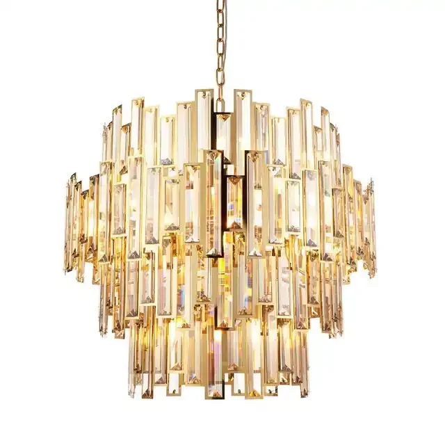 Viviana 15 Light Gold and Crystal Pendant Light