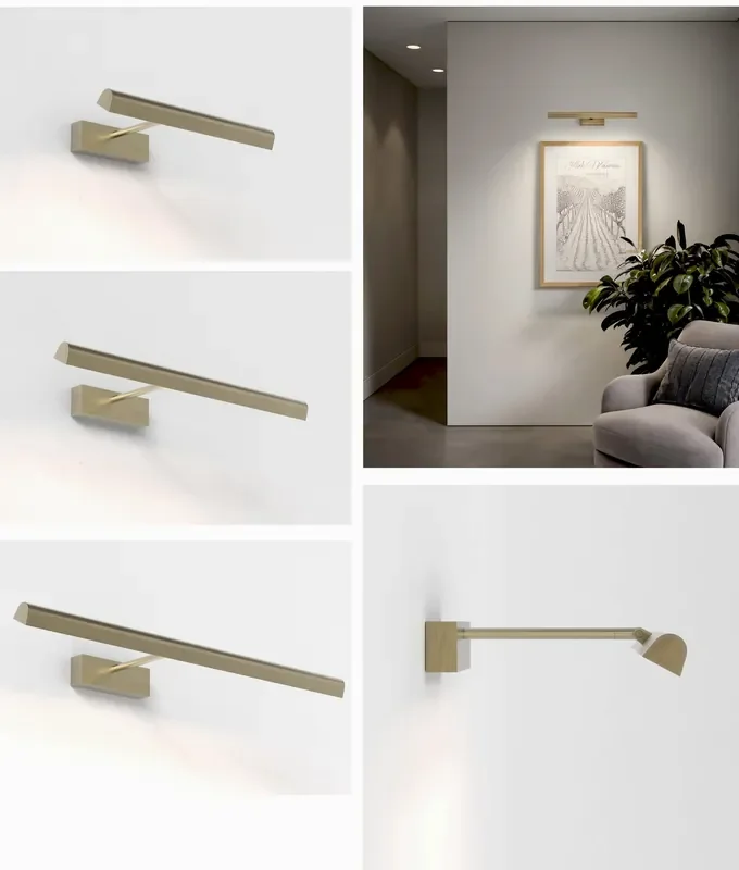 Wall-Fixed Contemporary LED Picture Light – Dimmable & Adjustable