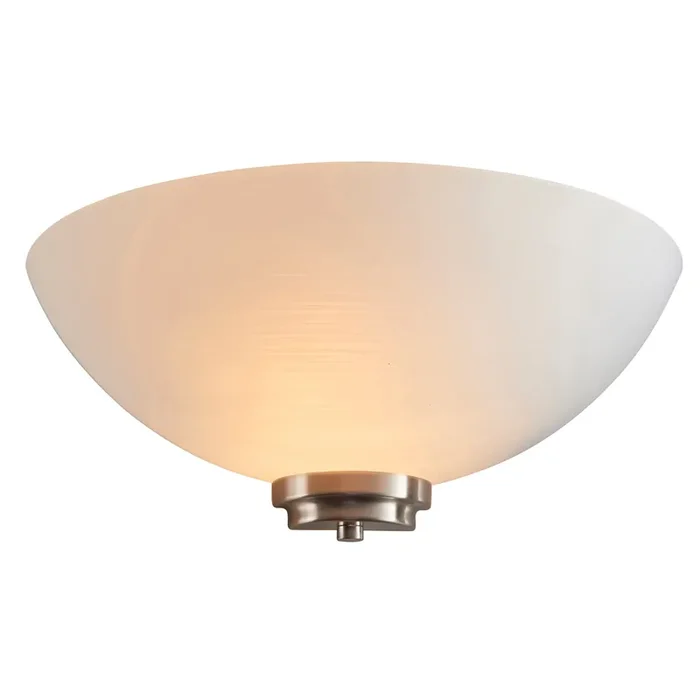 Wall light with a satin chrome finish complete with a white painted glass shade. (0711WEL1WBSC)