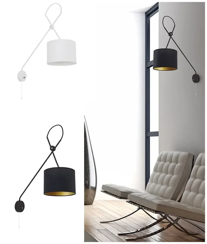 Wall Mounted Light Pendant – Long Reach & Adjustable Wall Light with Shade