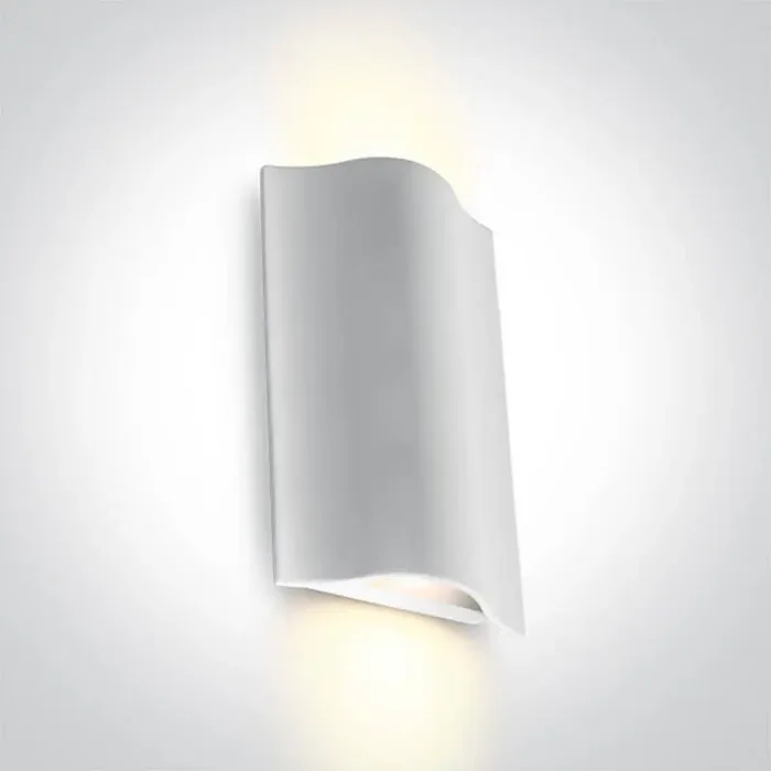Wave LED Outdoor Up & Down Wall Light – White – Online Lighting