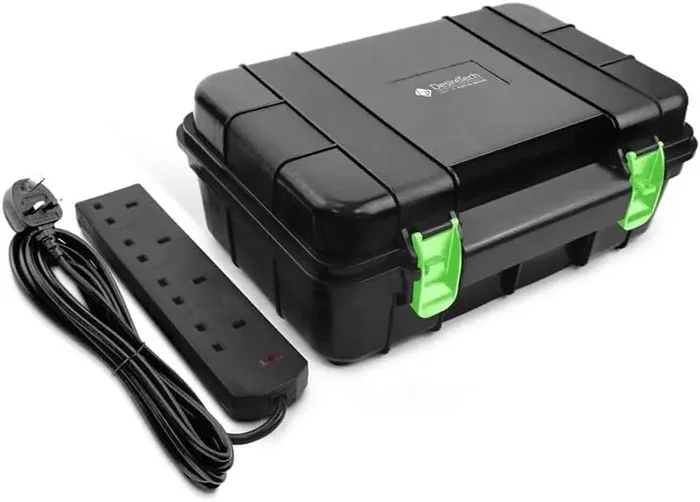 Weatherproof Outdoor Electric Box with 4 Gang 10m Extension Lead – IP54 Power Supply for Garden, Lights & DIY