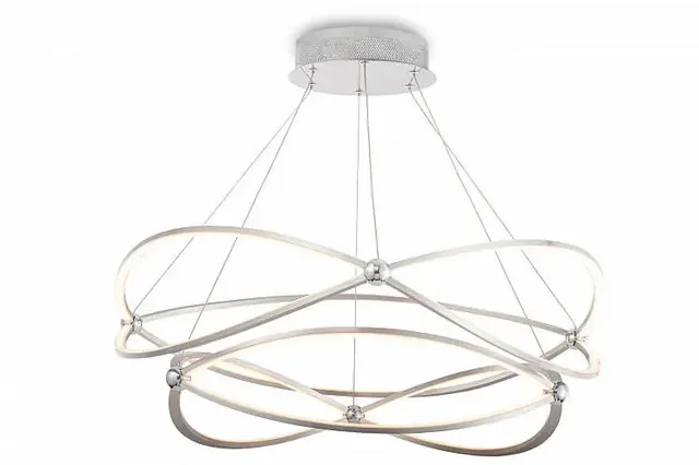 Weave Chrome with Opal Diffuser Large LED Pendant Light