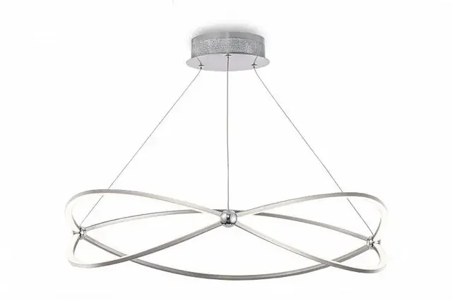 Weave Chrome with Opal Diffuser Medium LED Pendant Light