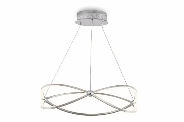 Weave Chrome with Opal Diffuser Small LED Pendant Light