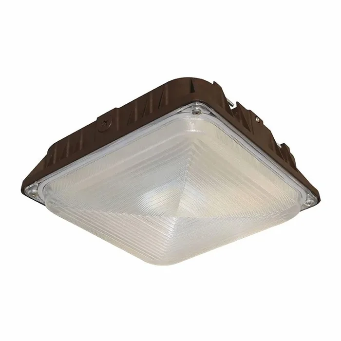 Westgate CDLX-SM-5-25W-40K Low Profile LED Canopy/Garage Light, Adjustable Wattage (5W/10W/15W/25W), 4000K, Bronze