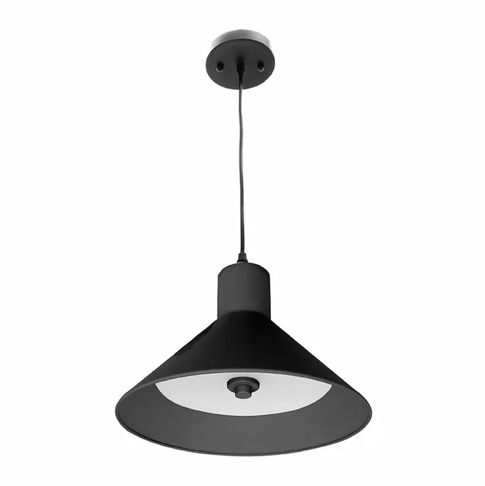 Westgate LCFC-MCT5-BK Integrated LED Modern Cone Pendant Light, 25W, Adjustable CCT (2700K/3000K/3500K/4000K/5000K), Black
