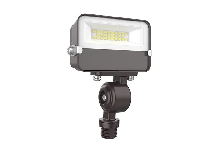 120V 15W Compact LED Flood Light with Knuckle – Dark Bronze, UL Listed