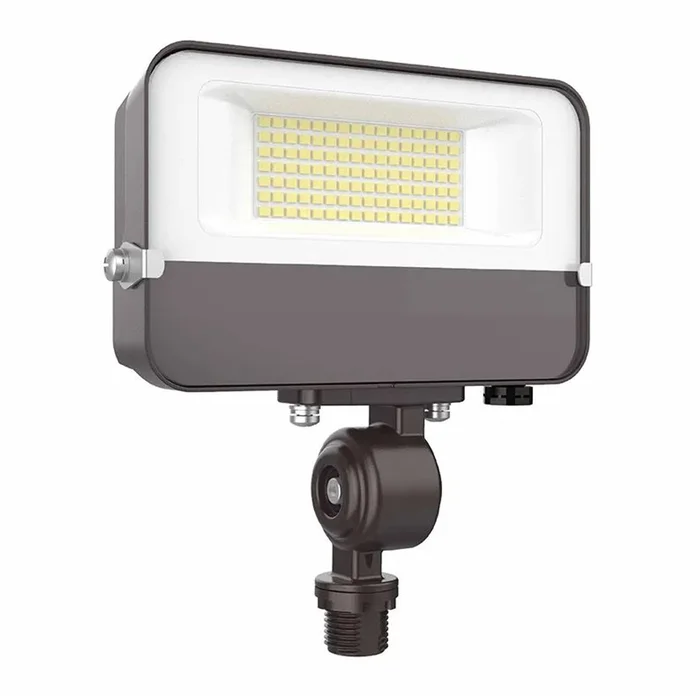 Westgate LFE-30W-MCT-KN Outdoor Compact LED Flood Light with Knuckle Mount, 30W, Adjustable CCT (3000K/4000K/5000K), Dark Bronze