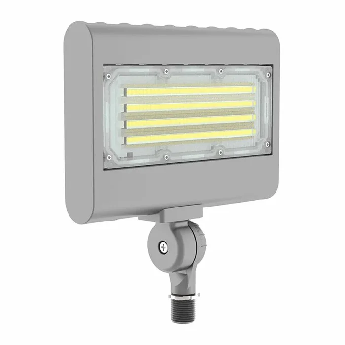 Westgate LFX-SM-10-30W-MCTP-KN-SV Outdoor Small LED Flood Light with Knuckle Mount, Adjustable Wattage (10W/15W/20W/30W), Adjustable CCT (3000K/4000K/5000K/5700K), Silver