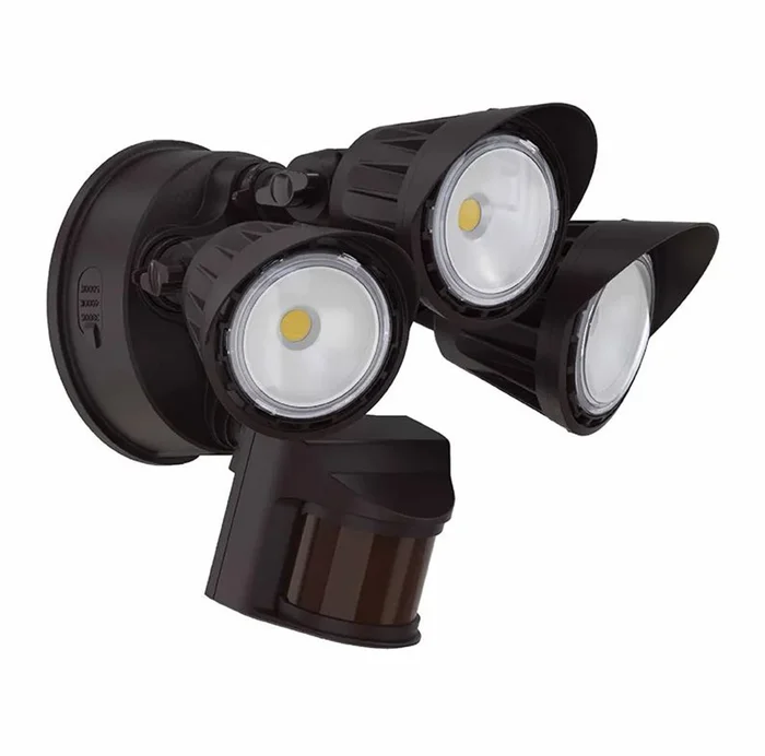Westgate SL-30W-MCT-BZ-P Outdoor LED Security Light with PIR Sensor, 30W, Adjustable CCT (3000K/4000K/5000K), Bronze