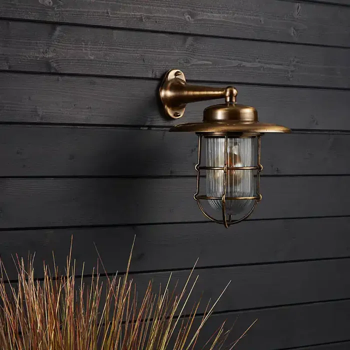 Westport Coastal Beam Outdoor Wall Light – Oxidised Brass – Online Lighting