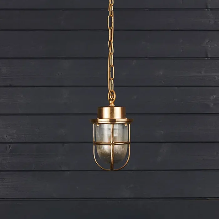 Westport Coastal Bell Outdoor Pendant Porch Lantern – Brass – Online Lighting