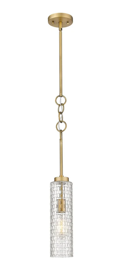 Wexford One Light Mini Pendant in Brushed Brass (405|380-1S-BB-G380-4CL)