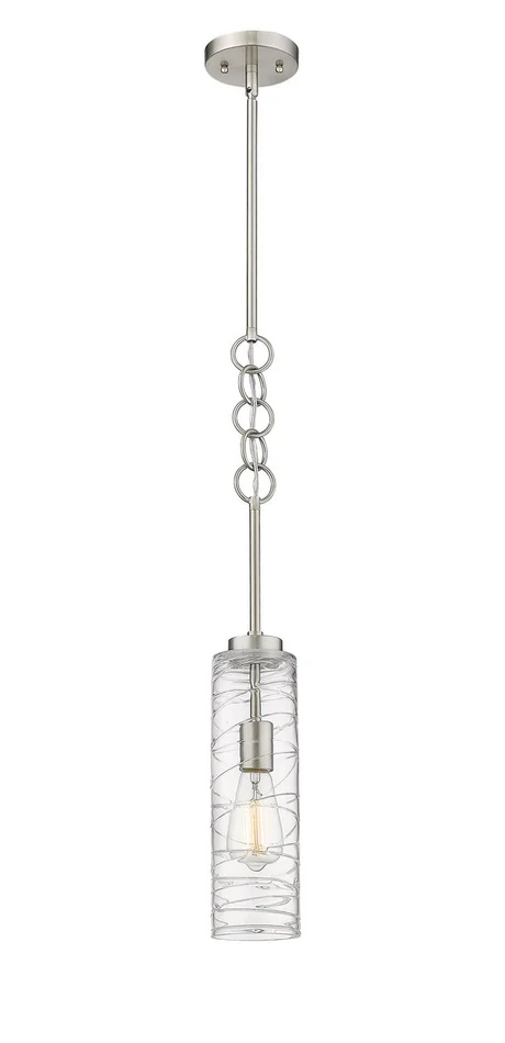 Wexford One Light Mini Pendant in Brushed Satin Nickel (405|380-1S-SN-G381-4CL)