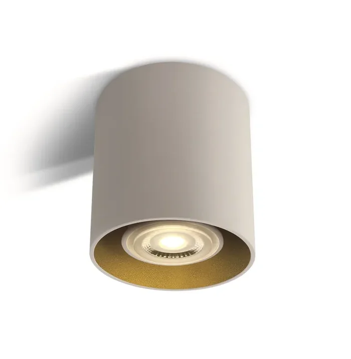 White 10W mains GU10 Ceiling Light.