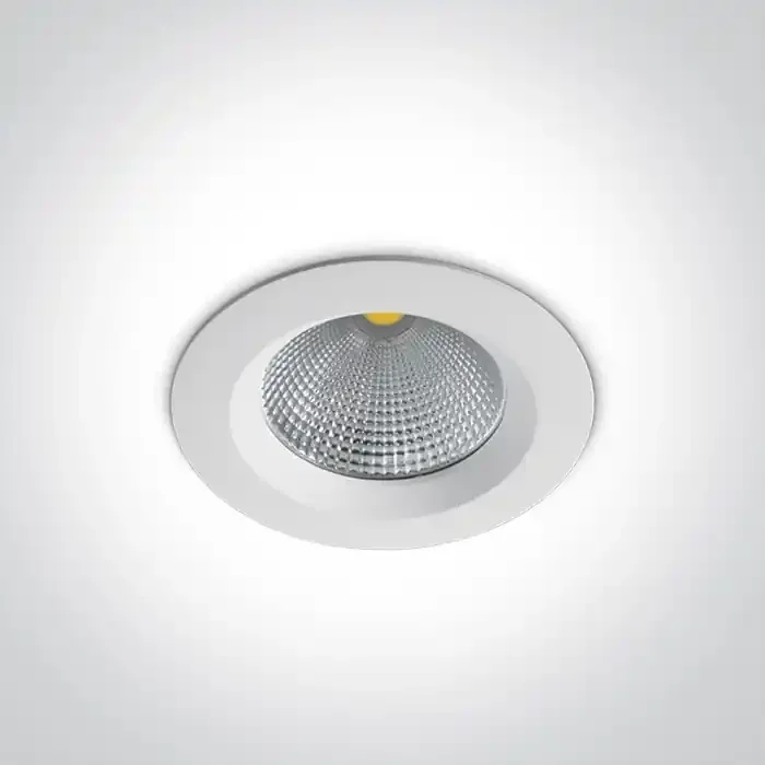 White 15W LED recessed downlight, IP20.