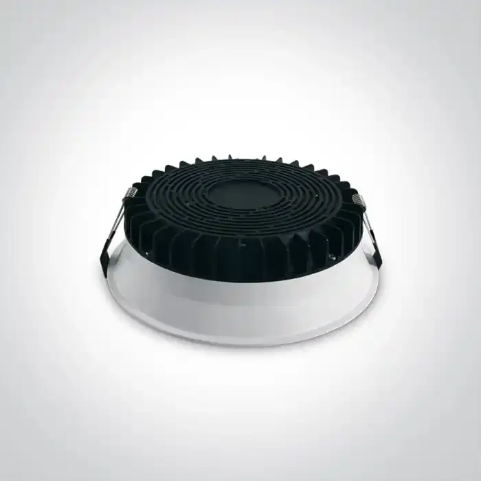 White 20W Dark Light SMD LED recessed downlight ideal for bathroom installation, IP54.