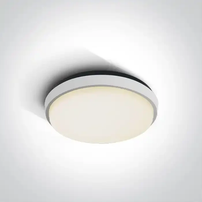 White 20W LED slim plafo, IP54, ideal for both indoor and outdoorinstallation.