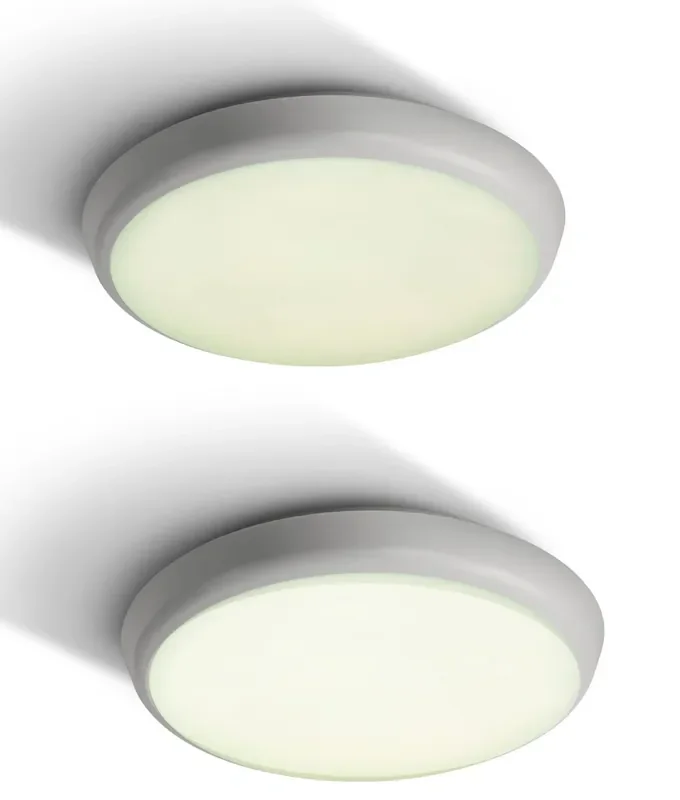 White 25cm Diameter Flush to Ceiling LED Light – IP54 CCT 3000-4000-5000k
