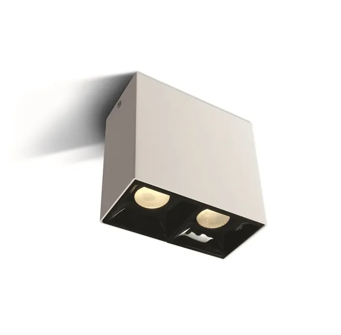 White 2x7W COB LED downlight, ideal for residentialand commercial illumination.