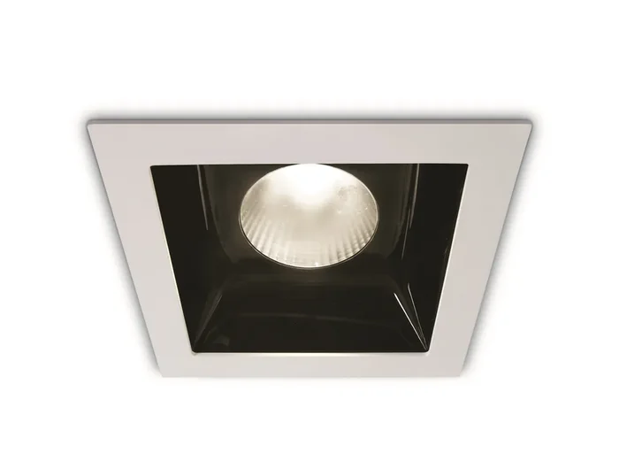 White 30W downlight LED, shop square boxes range IP20, ideal for commercialapplications such as offices, galleries and showrooms.