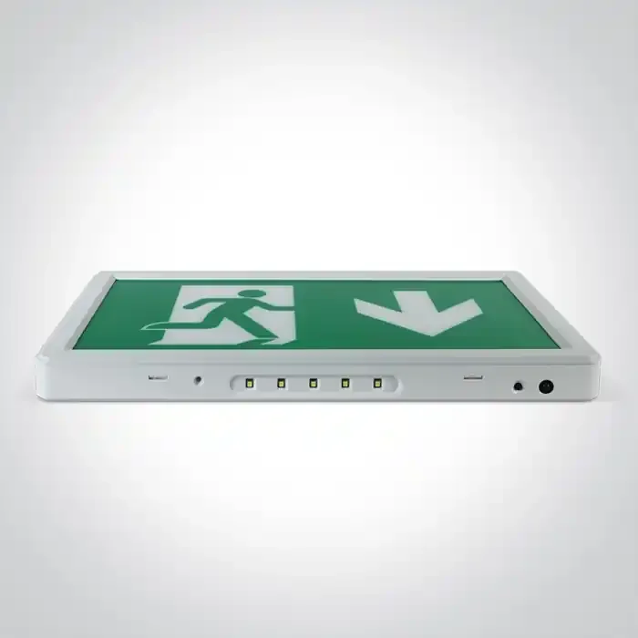 White 3W LED Wall and ceiling Exit sign, IP20.
