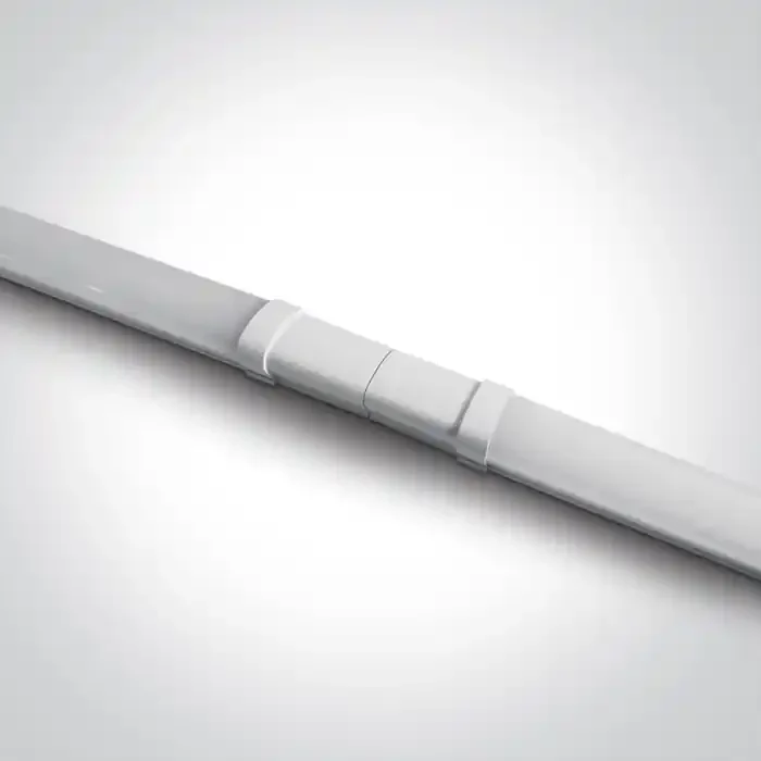 White 45W IP65 slim LED connectable fitting .