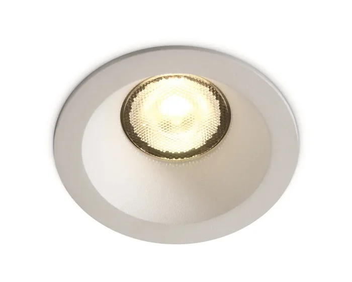 White 6,5W COB LED recessed spot suitable for indoor and outdoorinstallation, IP65.