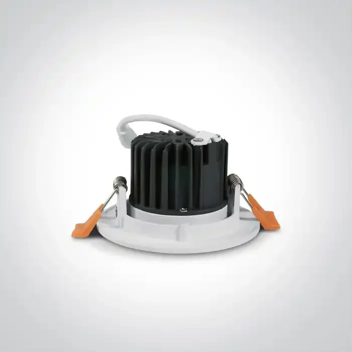 White 7W recessed adjustable spot LED.