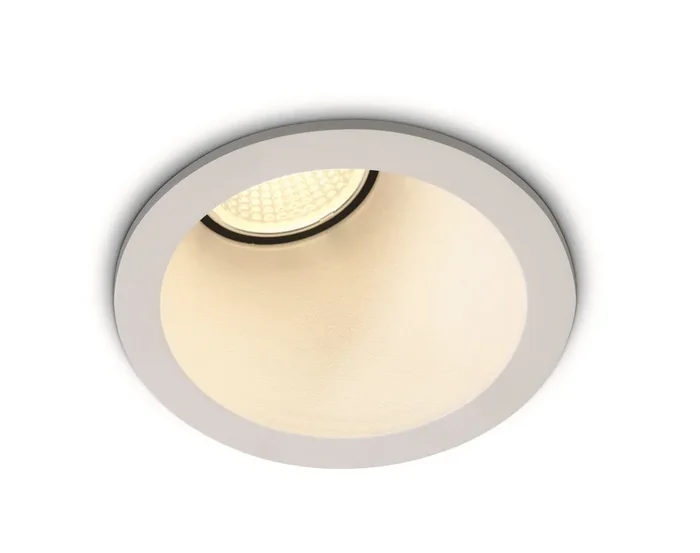 White 8W COB LED Recessed Assymetric Spot.