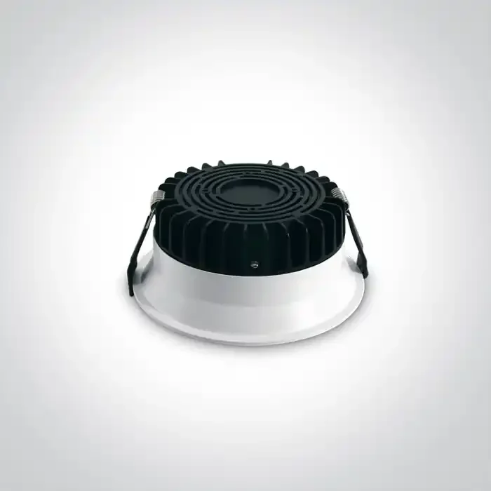 White 9W Dark Light SMD LED recessed downlight ideal for bathroom installation, IP54.