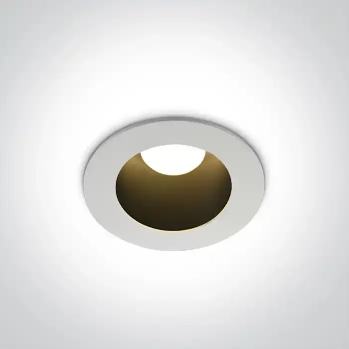 White-Black 8W COB LED recessed downlight, for general lightingapplications.