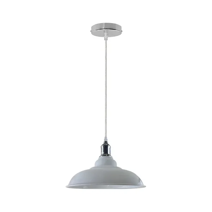White Bowl Retro Ceiling Light