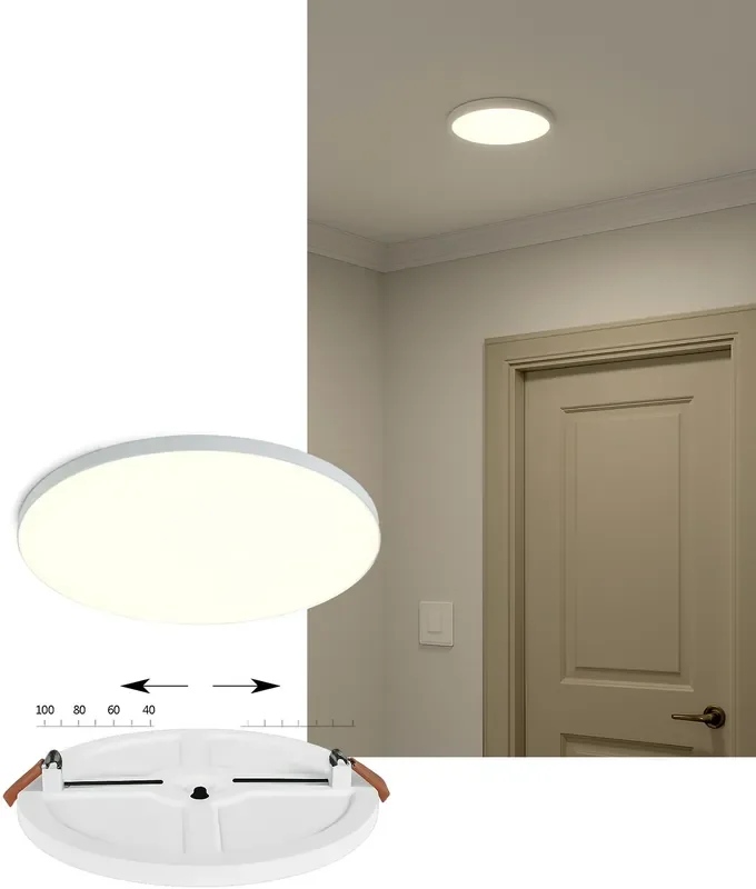 White Round LED Panel – Versatile Universal Fit Indoor Lighting Solution
