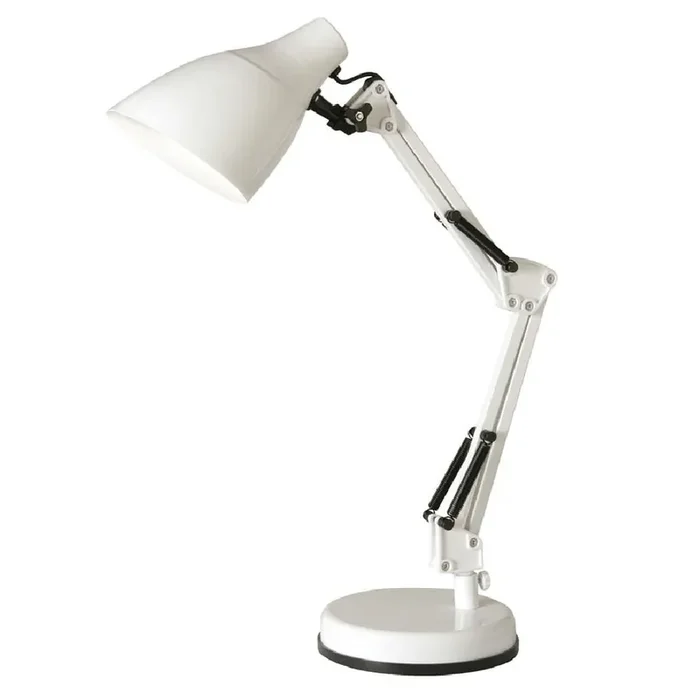White Vintage Retro Fully Adjustable Table Desk Lamp 475mm
