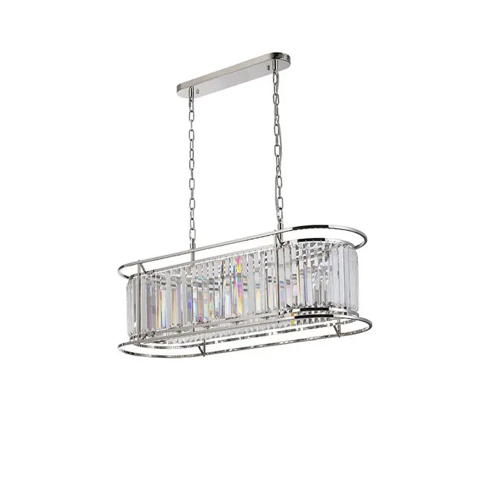 Wichita Crystal Bar Ceiling Pendant Light – Polished Nickel – Online Lighting