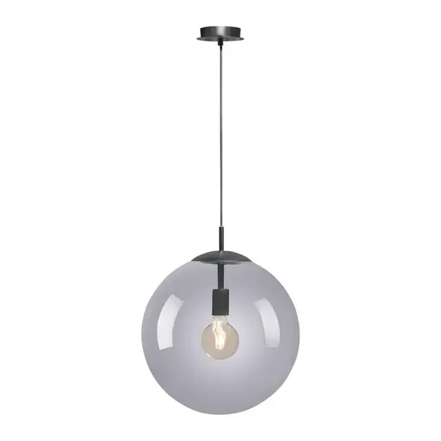 WIDOW Black with White Glass Shade Pendant Light