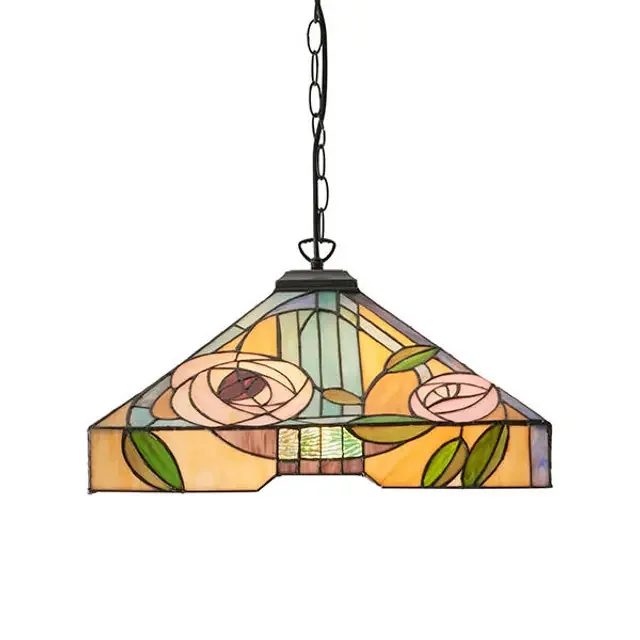 Willow 3 Light Dark Bronze Tiffany Pendant Light
