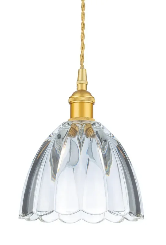 Wilshire Satin Gold with Clear Glass Small Pendant Light