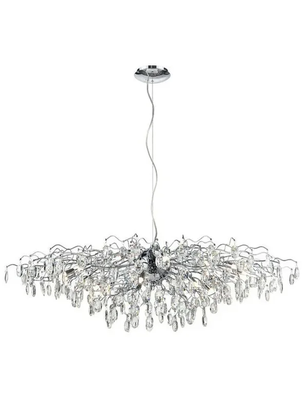Wisteria 21 Light Chrome with Crystal Pendant Light
